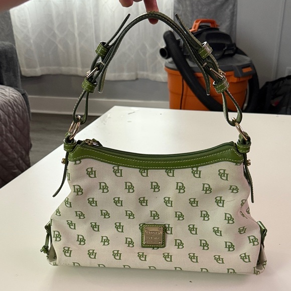Dooney & Bourke Green and White Shoulder Bag - Picture 9 of 16